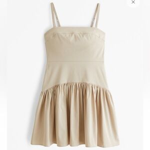 Abercrombie Drop-Waist Mini Dress - Beige